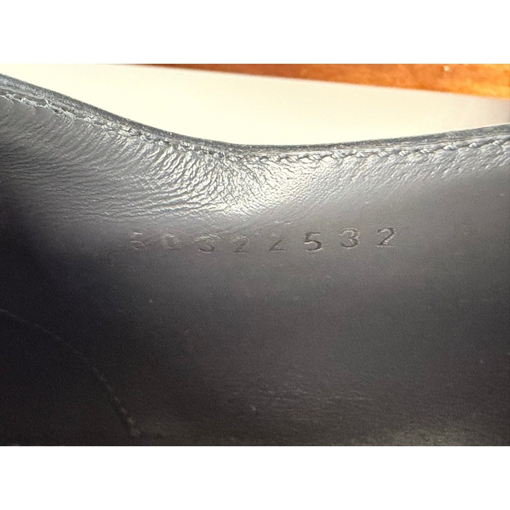 HUGO BOSS Mens Black Leather Cap Toe Oxford 10 Dress Shoes Made in Italy - Picture 11 of 12